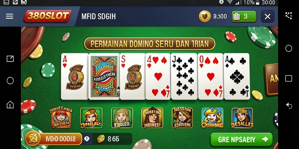 Tampilan menarik gameplay 380SLOT yang penuh aksi domino.