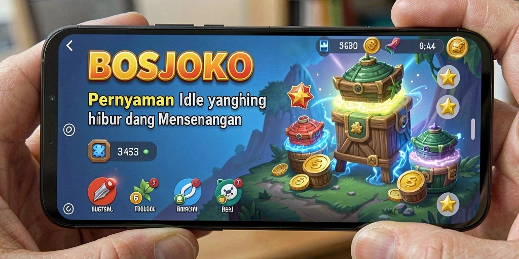 Tampilan gameplay menarik dari BOSJOKO dalam mode Idle.