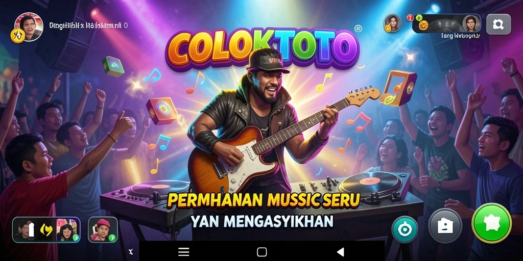 Gambar menunjukkan pemain menikmati tantangan musik COLOKTOTO.