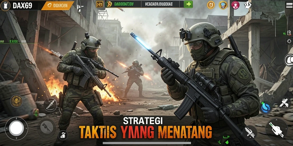 Tangkapan layar DAX69 menunjukkan pertempuran strategis yang mendebarkan.