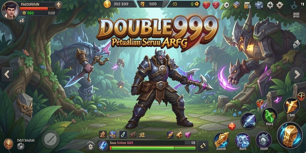 Tampilan gameplay menarik dari DOUBLE999 yang menampilkan pertempuran epic.
