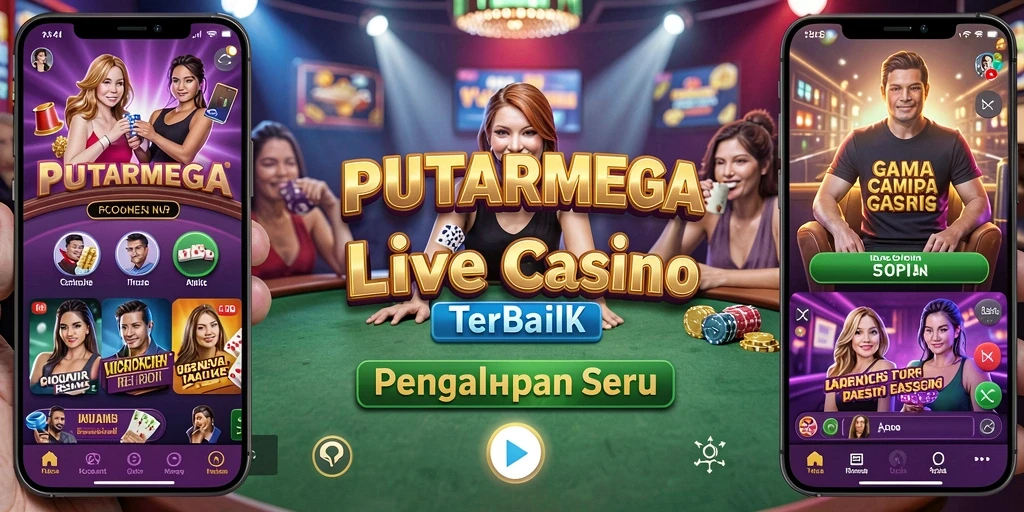 Gameplay Live Casino yang mendebarkan di aplikasi PUTARMEGA.