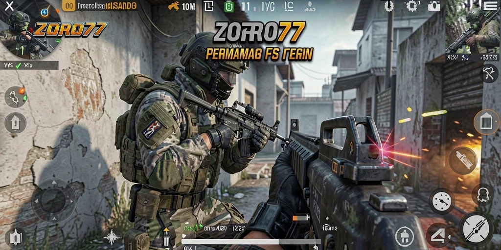 Tampilan gameplay ZORO77 yang mendebarkan dan penuh aksi.